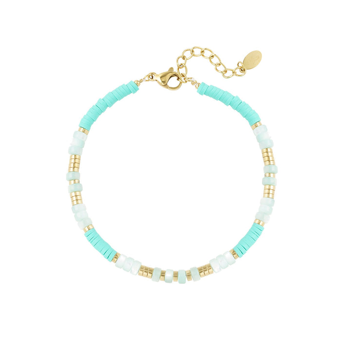 Armband met smalle kralen - Licht Blauw