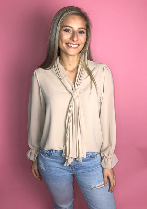 Modieuze blouse - Beige