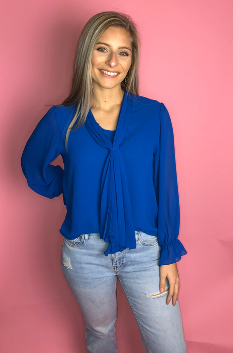 Modieuze blouse - Cobalt