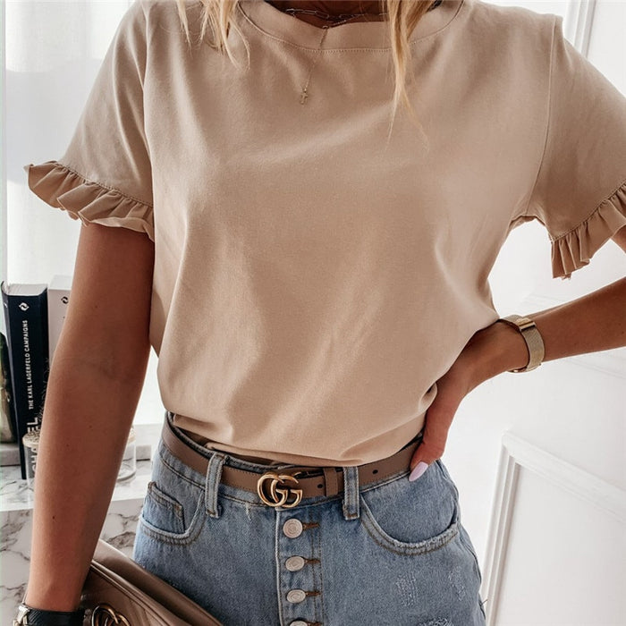 kaki t shirt dames