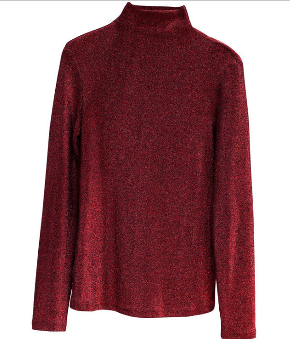 Glitter top met lange mouwen