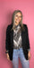 Zwarte Blazer 3/4 Mouw