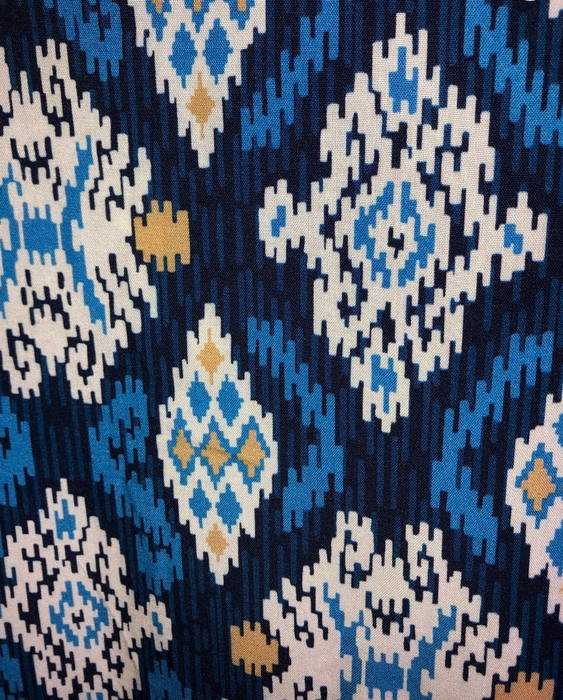 Blouse viscose met print - Blauw