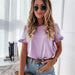 licht paars shirt dames