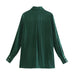 Donkergroene Dames Blouse
