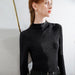 Glitter Top Lange Mouw Zwart