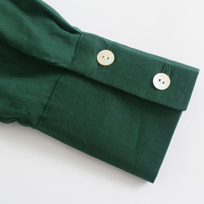 Donkergroene Dames Blouse