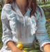 kanten blouse wit