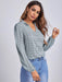 Lichtblauwe Blouse Met Kant